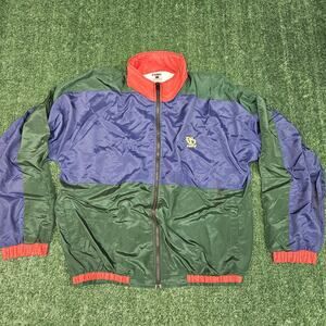 VTG Y2K Fubu Windbreaker Jacket Full Zip Lightweight Pockets Vintage L USA Made